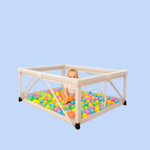 Corral para bebé para interiores y exteriores con pelotas de plástico