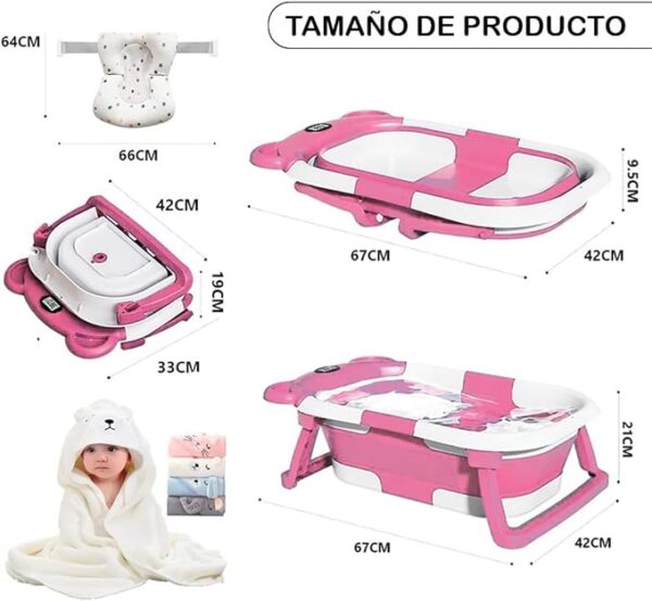 Bañera para bebe bañera Plegable