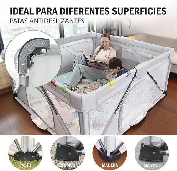 Corral para bebé para interiores y exteriores con pelotas de plástico