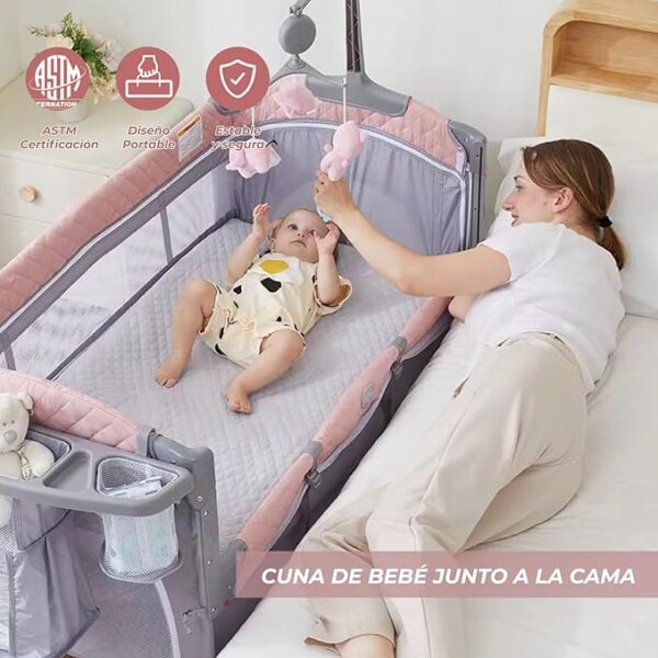 Cuna colecho para bebé portátil y ajustable