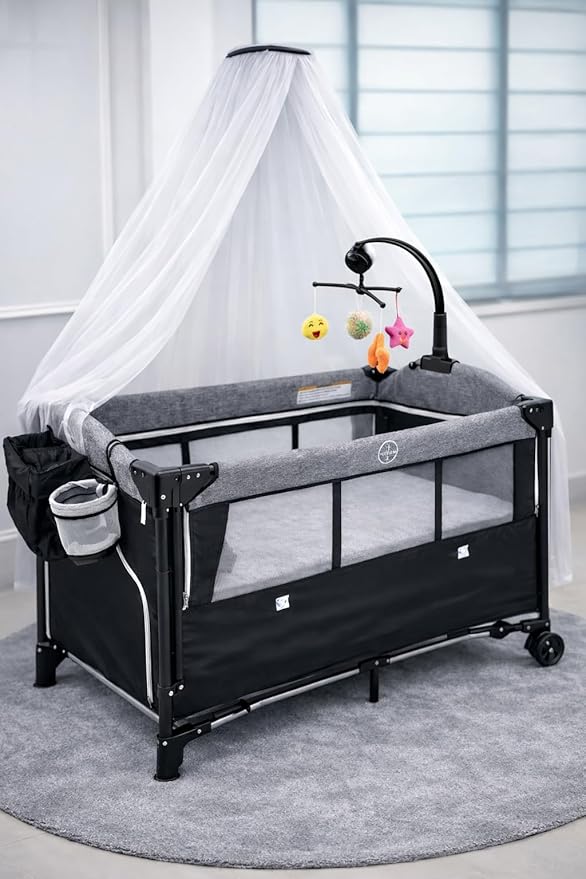 Cuna colecho para bebé con mosquitero portátil y ajustable