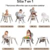 Silla alta para bebe multi-función 7 en 1