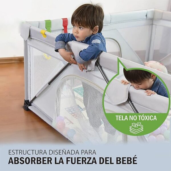 Corral para bebé para interiores y exteriores con pelotas de plástico
