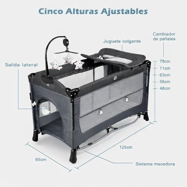 Cuna colecho para bebé portátil y ajustable
