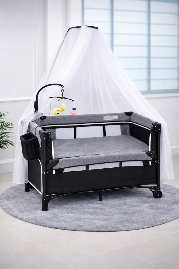 Cuna colecho para bebé con mosquitero portátil y ajustable