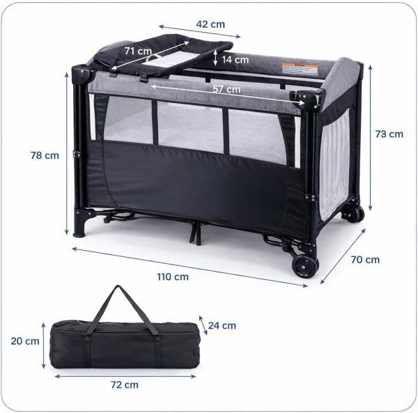 Cuna colecho para bebé con mosquitero portátil y ajustable