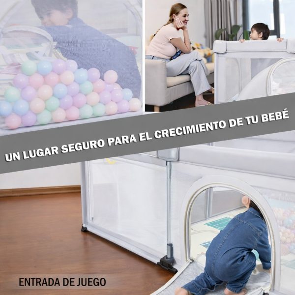 Corral para bebé para interiores y exteriores con pelotas de plástico