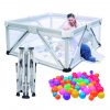 Corral para bebé para interiores y exteriores con pelotas de plástico