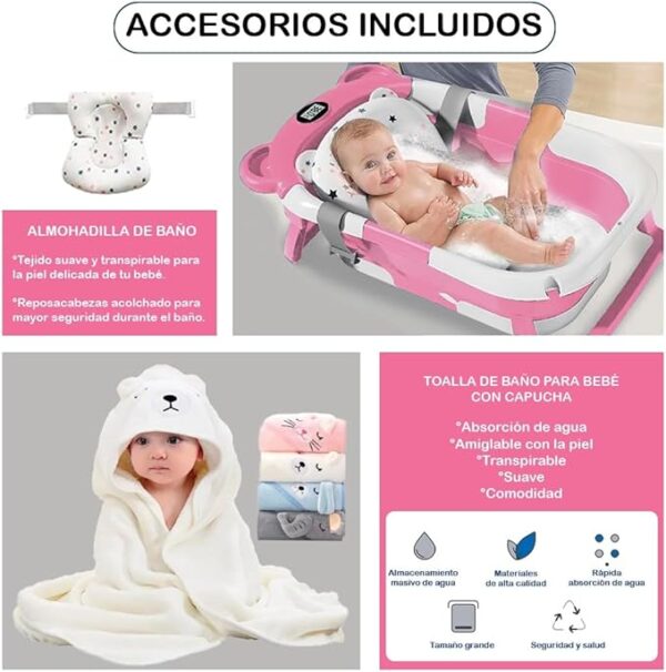 Bañera para bebe bañera Plegable