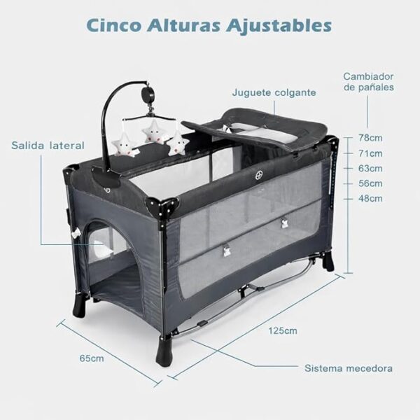Cuna colecho para bebé portátil y ajustable