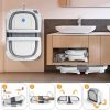Bañera Plegable para Bebe, Tina de Baño para Bebe con toalla para secar, Cojín Antideslizante y Pantalla de Temperatura, Bañera de Viaje Portátil para Recién Nacido